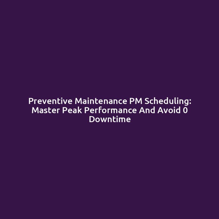 PM Scheduling